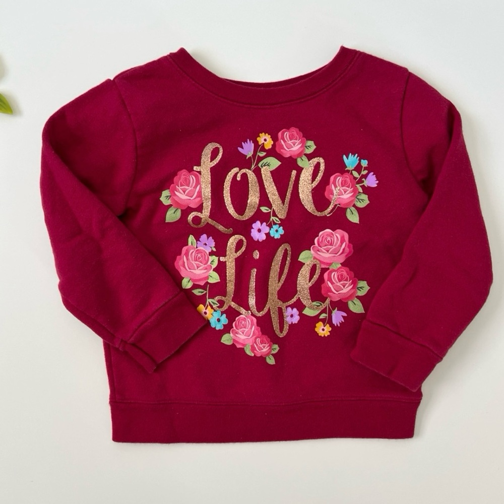 garanimals love life burgundy sweatshirt